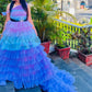 Multi Color Full Layer Frill Gown For Maternity /Pre-wedding shoot