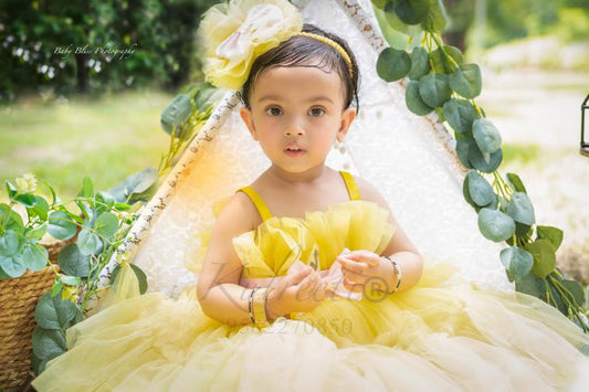 Yellow Frill Gown