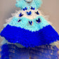 Blue Ombre theme gown with hand embroidered Butterfly