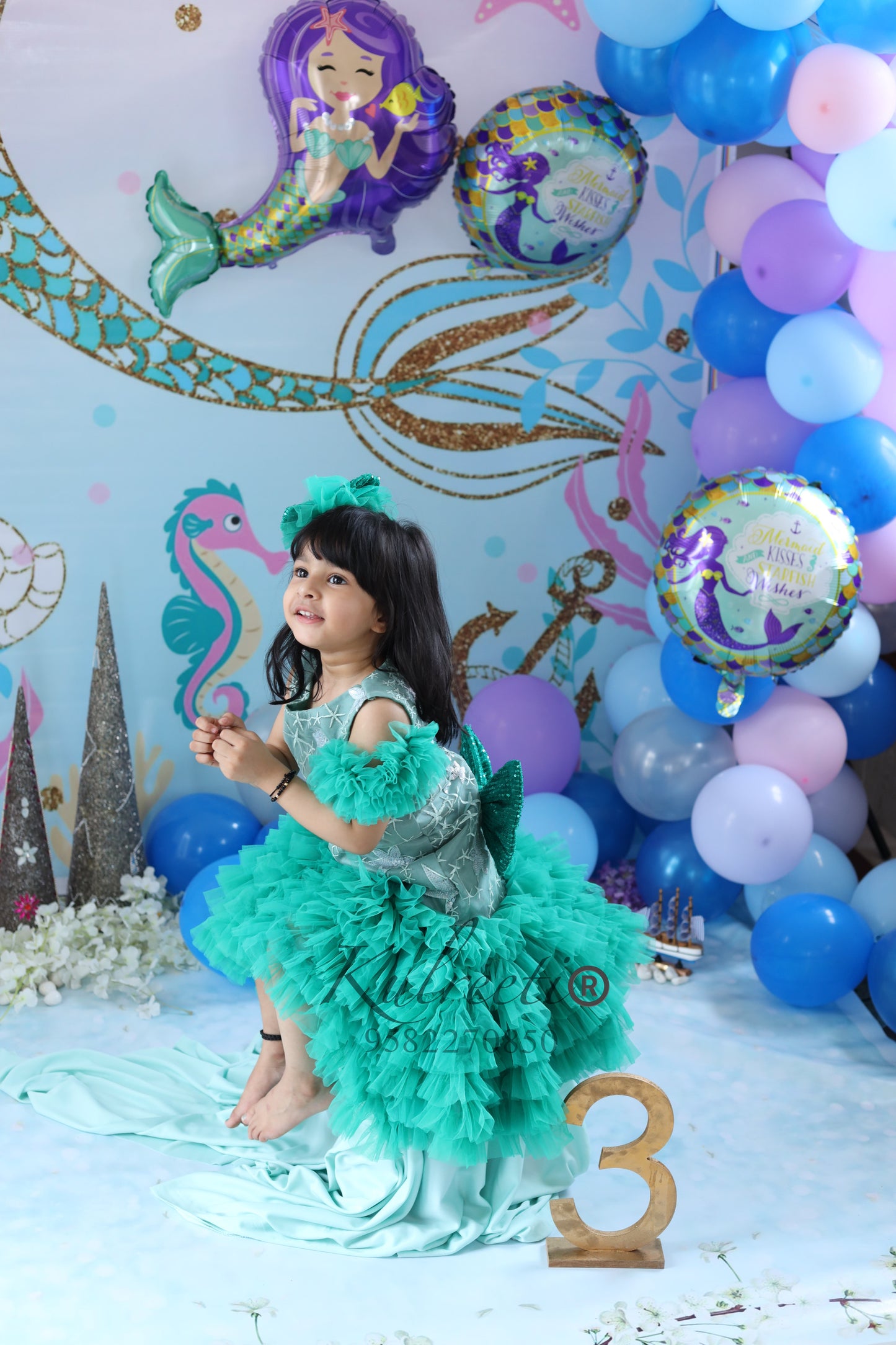 mermaid theme birthday dress Mermaid Sea Green Dress 2XL / Sea Green mermaid theme birthday dress Mermaid Sea Green Dress 2XL / Sea Green