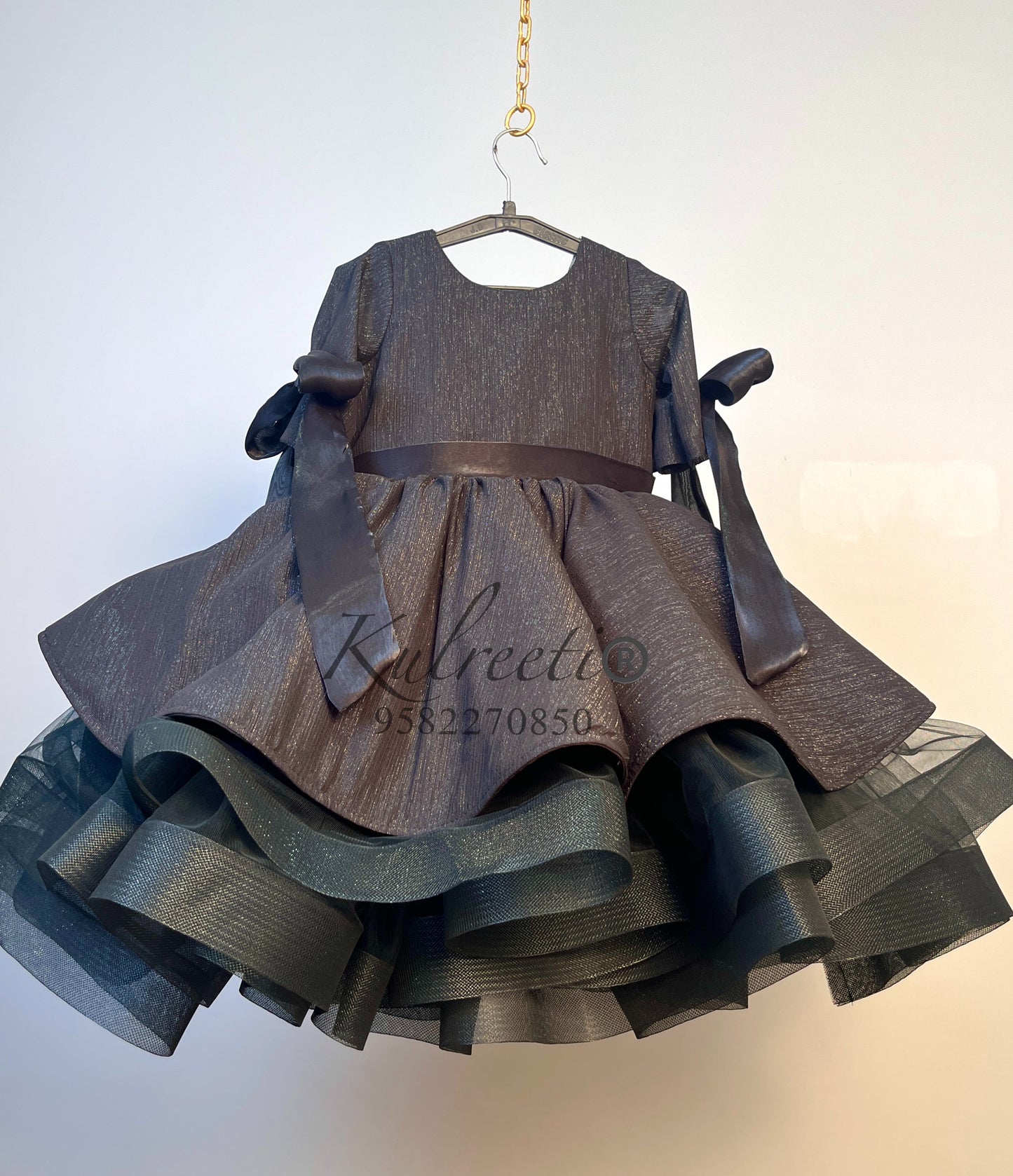 black metalic dress