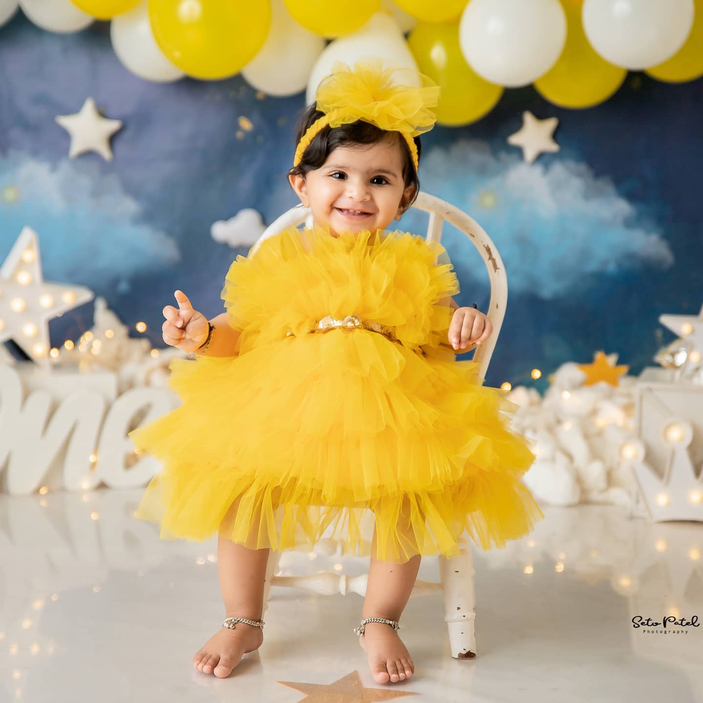 Yellow Multi Frill Dress Kulreeti